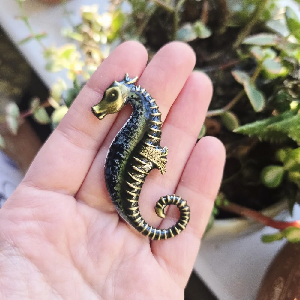 Vintage Seahorse Lapel Brooch Pin